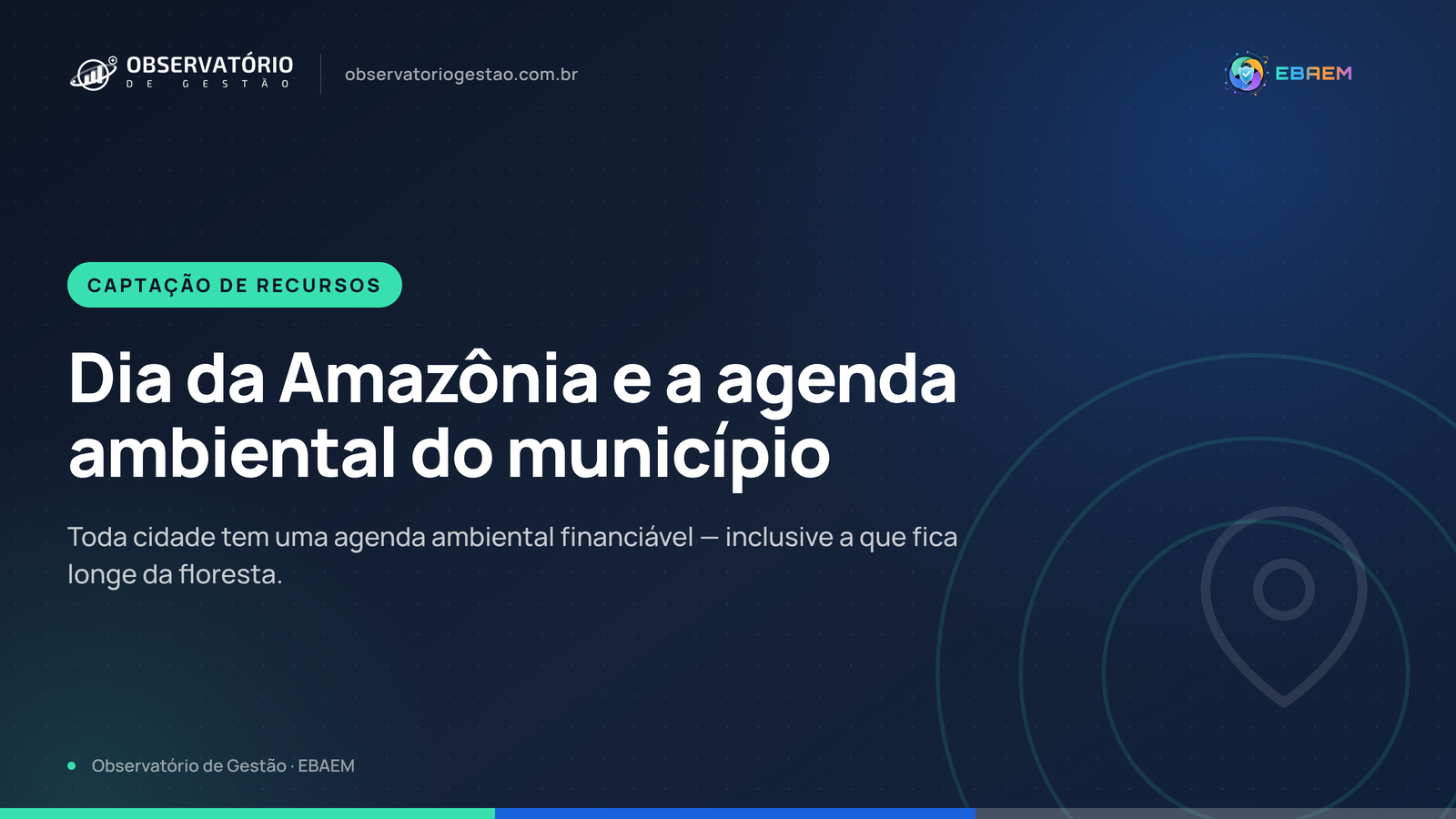 Dia da Amazônia: fontes de recurso para projetos ambientais no município
