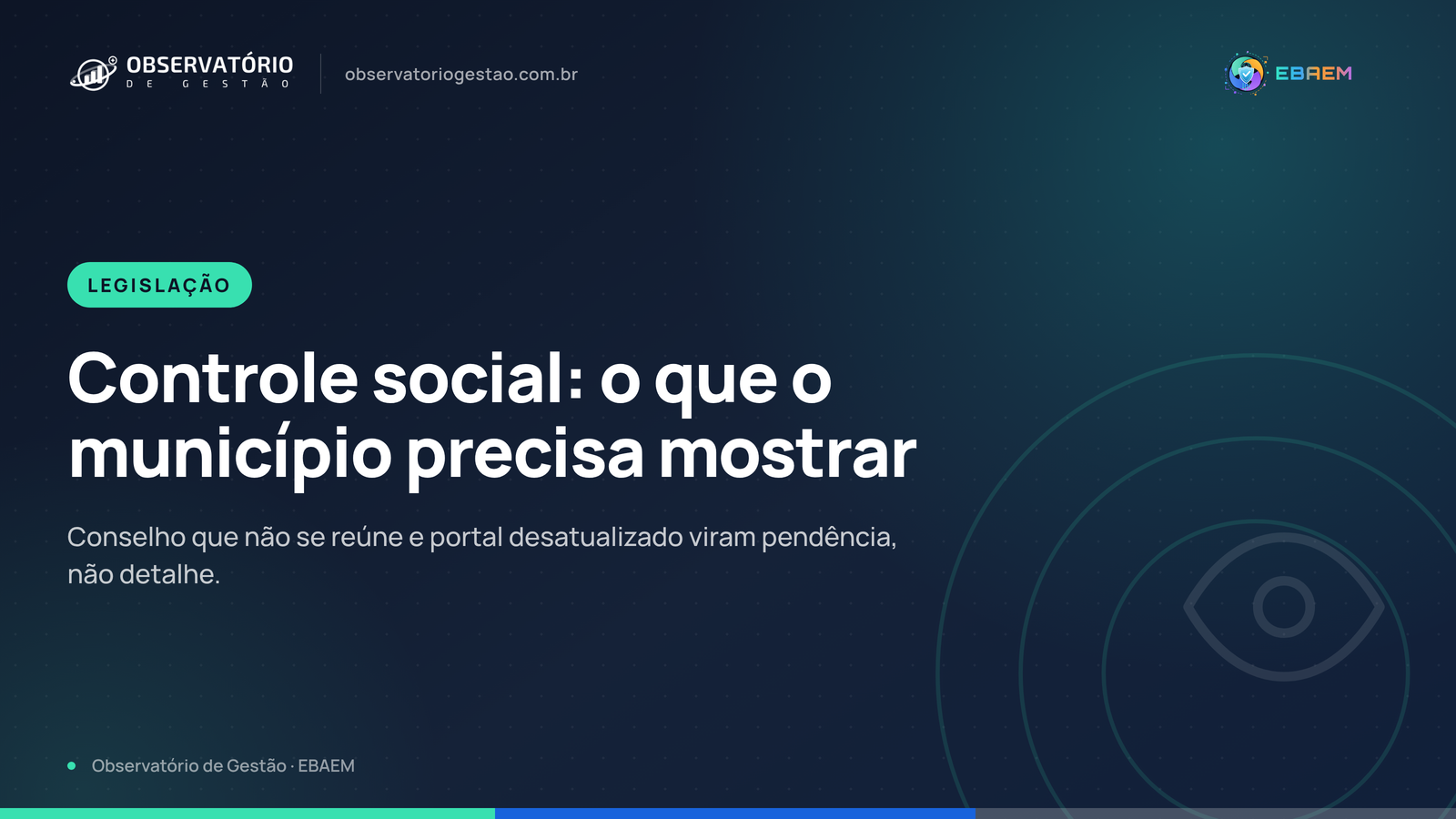 Dia da Democracia: controle social e o que o município precisa mostrar