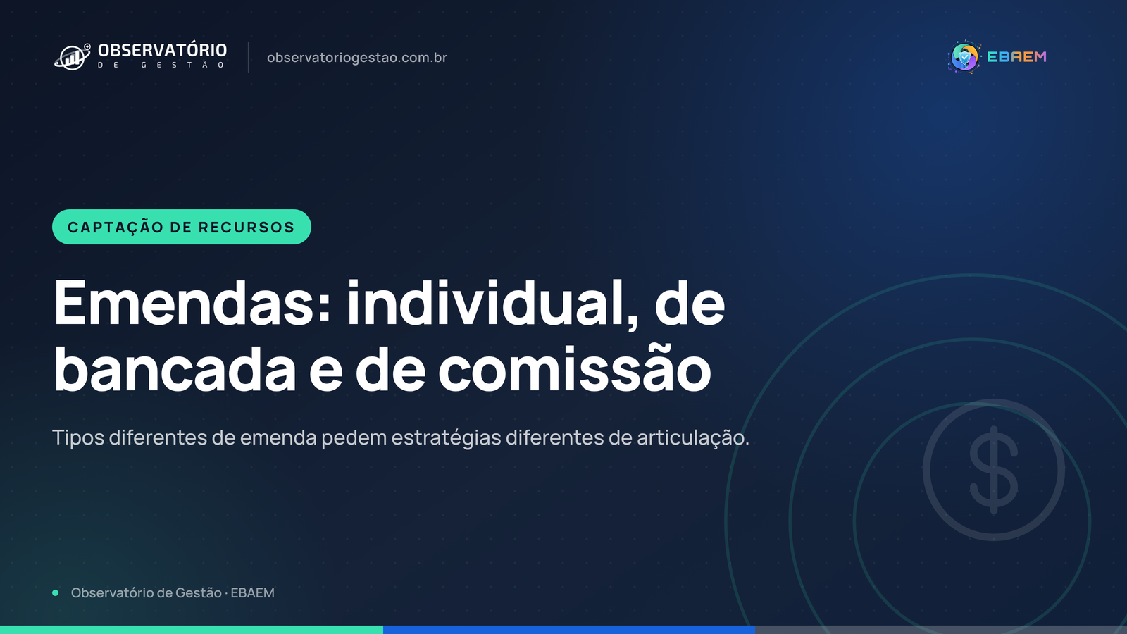 Emendas de bancada e de comissão: o que muda para o município